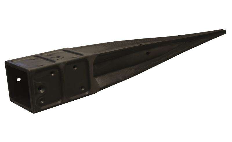 Image du produit Socle de Poteau - A enfoncer / b&eacute;tonner dans le sol - PET Recycled Noir - Pour Poteau 70 x 70 mm & 90 x 90 mm