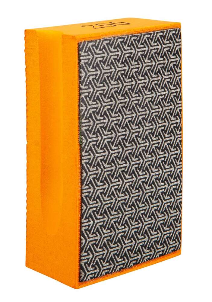 Image du produit CUTZ - Eponge diamant&eacute;e flexible pour le polissage manuel avec dos en mousse, orange, grains 200