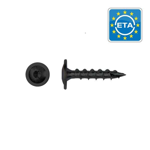 Image du produit PFS+, Vis &agrave; bois - T&ecirc;te Bomb&eacute;e &agrave; embout Torx (T40) - Acier Noir (BlackTop) - &Oslash; 8 mm - 40 &agrave; 100 mm