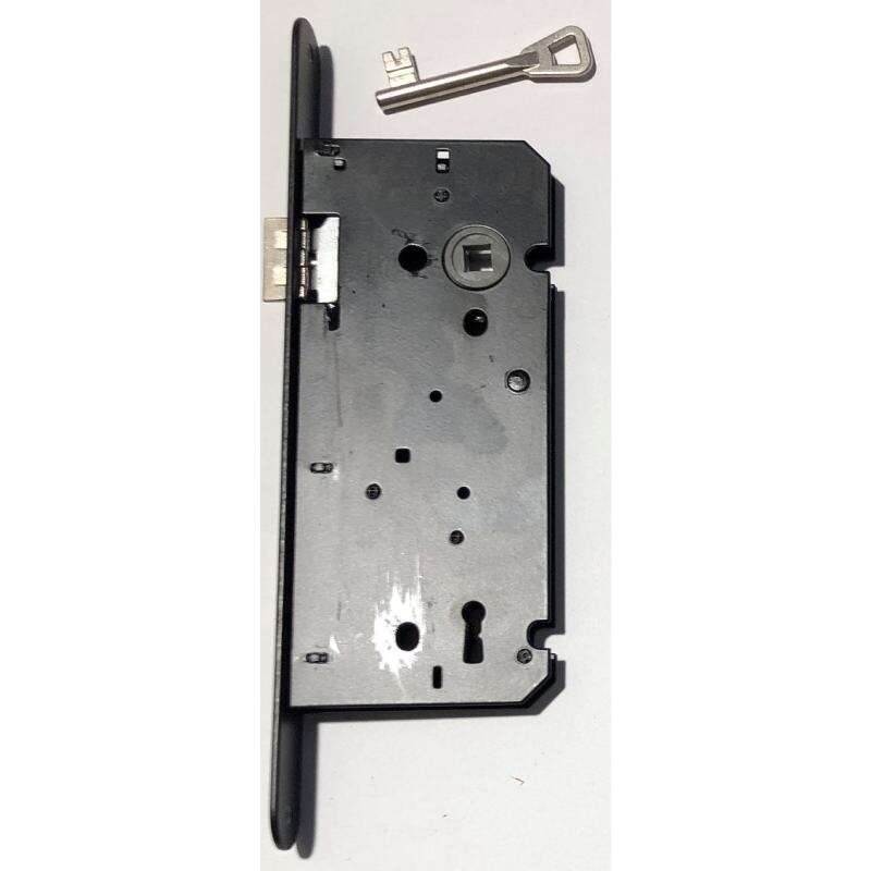Image du produit Serrure &agrave; cl&eacute; (BB) - Noir - G&acirc;che incluse - 110 x 55 mm