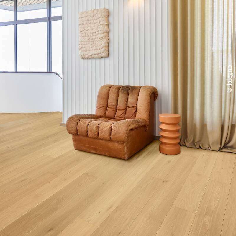 Image du produit LALEGNO - Sol Semi-massif - ROVERE - Ch&ecirc;ne Verni 100% Invisible ABC - 14/3 x 190 mm x 1900 mm (2,89 m&sup2;)