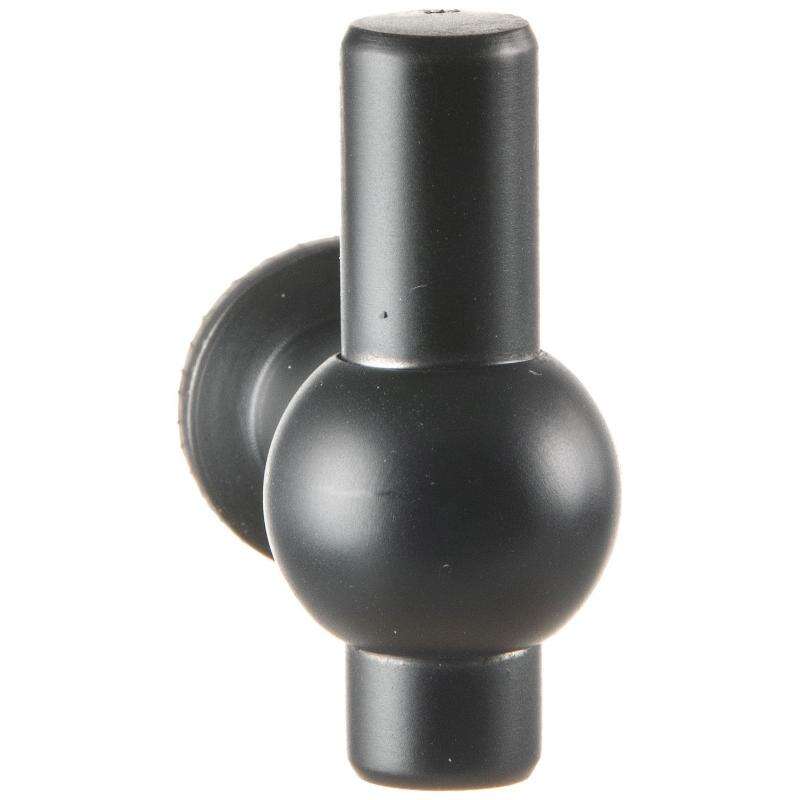 Image du produit Crochet &agrave; Suspendre (Portemanteau) - Inox - Laqu&eacute; Noir - 18 x 33 mm