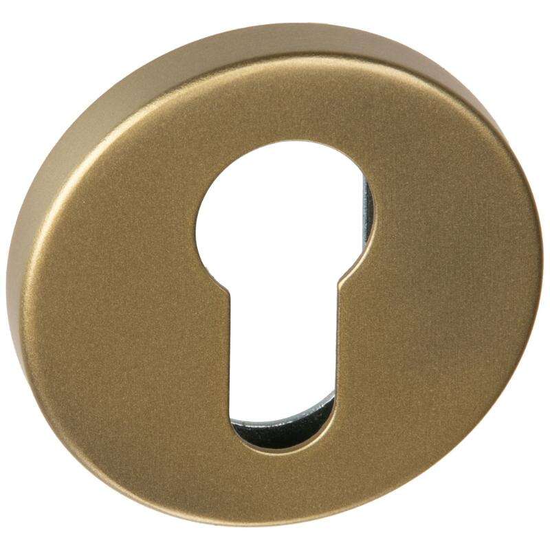Image du produit Entr&eacute;e de Cylindre - Rond - Laiton mat - &Oslash; 50 mm (2 pi&egrave;ces)