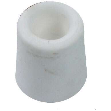 Image du produit Arr&ecirc;t de Porte en Caoutchouc - Blanc - &Oslash; 32 x 35 mm (Haut.) (2 pi&egrave;ces)