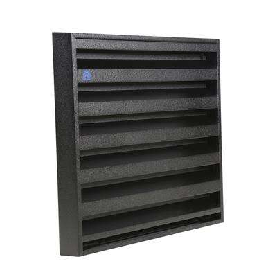 Image du produit Renson&reg;- Grille murale de Ventilation avec Moustiquaire (type 431) - Alu Ral 9005 (Noir) - 165 x 165 mm