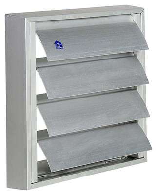 Image du produit Renson&reg;- Grille de Hotte (Evacuation &agrave; Lamelles) (type 433) - Alu Naturel - 173 x 173 mm