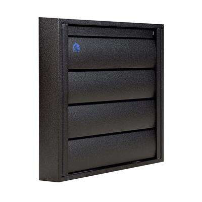 Image du produit Renson&reg;- Grille de Hotte (Evacuation &agrave; Lamelles) (type 433) - Alu Ral 9005 (Noir) - 173 x 173 mm