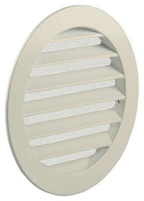 Image du produit Renson&reg;- Grille &agrave; encastrer (Prof. 19 mm), avec Moustiquaire (type 434RE) - Alu Blanc - &Oslash; 150 mm