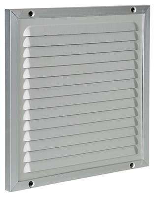Image du produit Renson&reg;- Grille de Ventilation &agrave; Fente Plat, av.Moustiquaire (type 437) - Alu anodis&eacute; Naturel - 200 x 200 mm