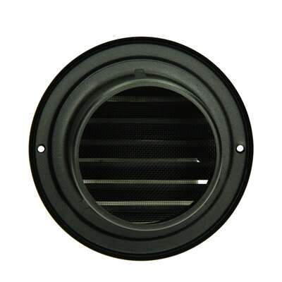 Image du produit Renson&reg;- Grille d'Aspiration Bomb&eacute;e &agrave; Appliquer (type 638) - Noir - &Oslash; 150 mm