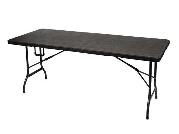 Image du produit Table pliante Noir Imitation bois - 180 x 75 x 74 cm (PROMO)