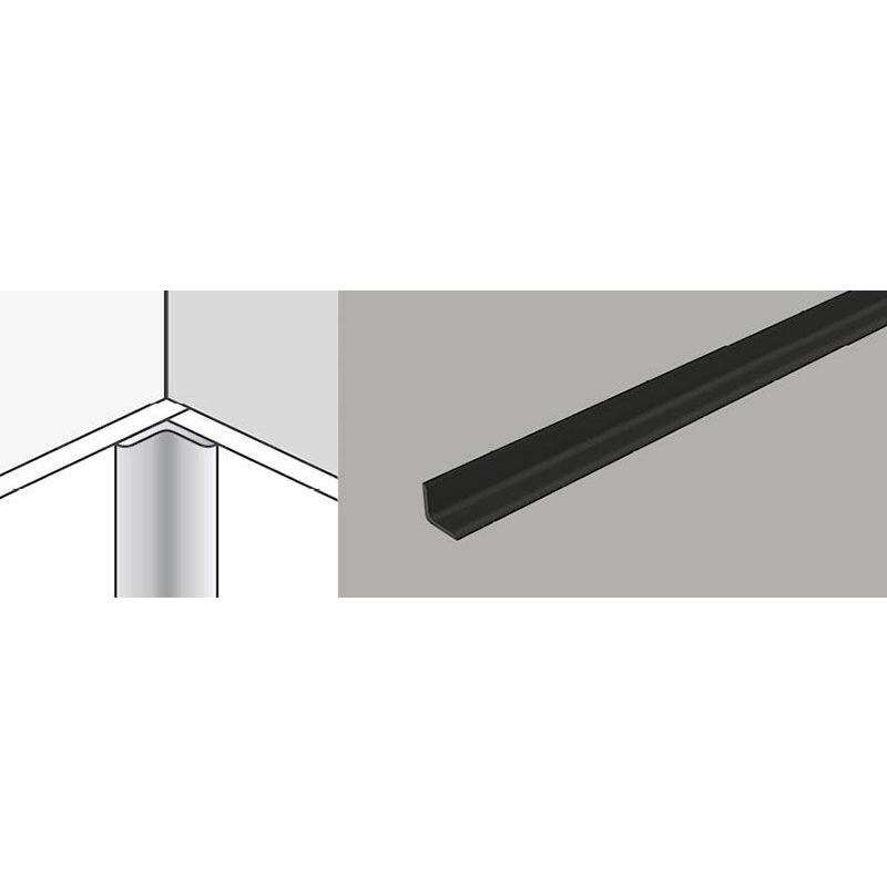 Image du produit Dumawall + - Coin Black Alu int&eacute;rieur 12mm - Long: 2600 mm