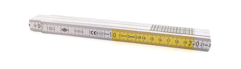 Image du produit Double M&egrave;tre Pliant Bois Blanc/Jaune