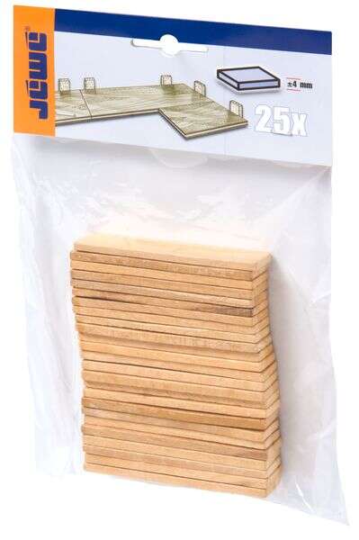 Image du produit Cale &agrave; vitrage - Epaisseur 4 mm - Jaune - 20 x 80 mm (25p)