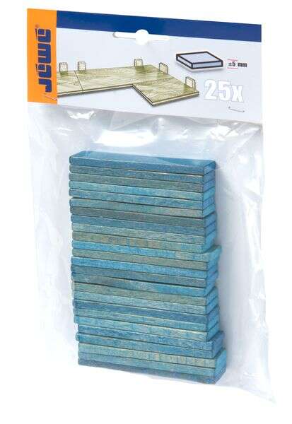 Image du produit Cale &agrave; vitrage - Epaisseur 5 mm - Bleu - 20 x 80 mm (25p)