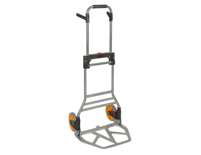Image du produit Diable Cadre Acier - Plateau Alu Pliant - 2 Poign&eacute;es - Pneus caoutchouc - 120 Kg - PROMO
