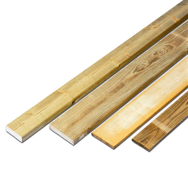 Image du produit Sapin Blanc du Nord (SBN) rabot&eacute; autoclav&eacute; - Classe 3 - 32 x 57 x 3000 mm