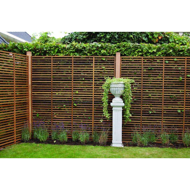 Image du produit Ecran de Jardin FELIX - Keruing/Bangkirai - Treillis Chinon N&deg;24 - 1800 x 1800 mm