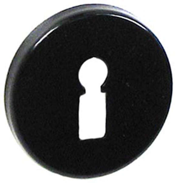 Image du produit Entr&eacute;e de Cl&eacute; - Aluminium - Noir - Vis invisibles - &Oslash; 50 mm (2 pi&egrave;ces)