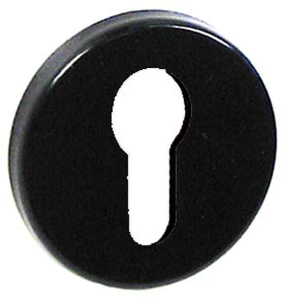 Image du produit Entr&eacute;e de Cylindre - Aluminium - Noir - Vis invisibles - &Oslash; 50 mm (2 pi&egrave;ces)