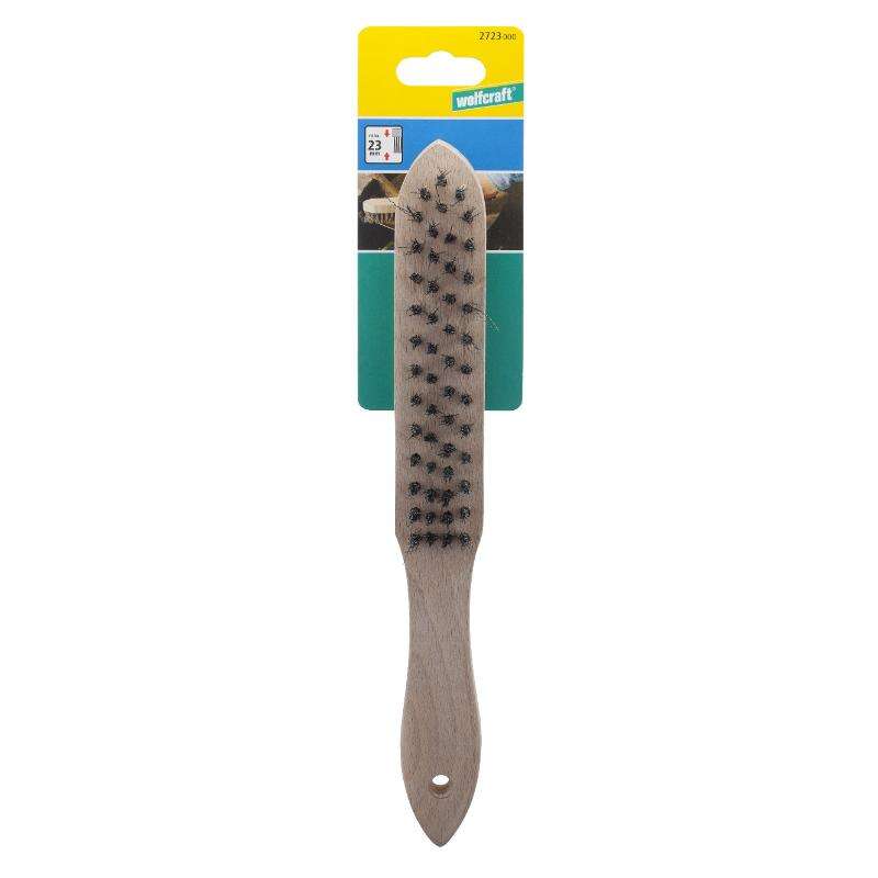 Image du produit Wolfcraft&reg;- Brosse avec manche en Acier (4 rang&eacute;es de fil Acier)