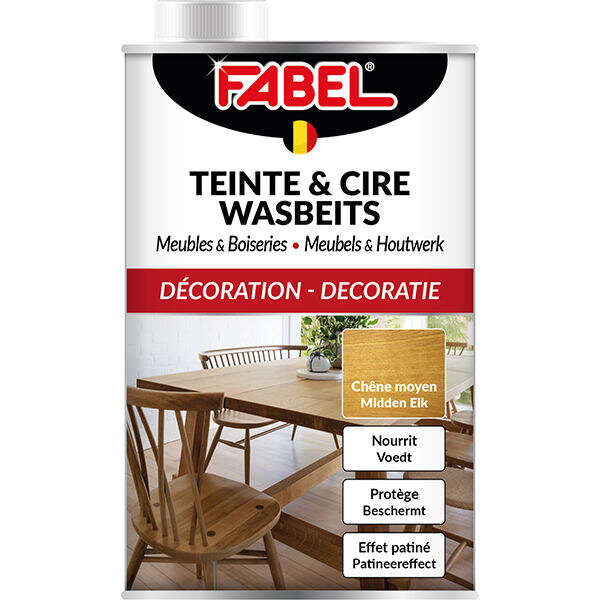 Image du produit Fabel&reg; - Teinte et Cire Meuble & Boiserie - Ch&ecirc;ne moyen (500 ml)