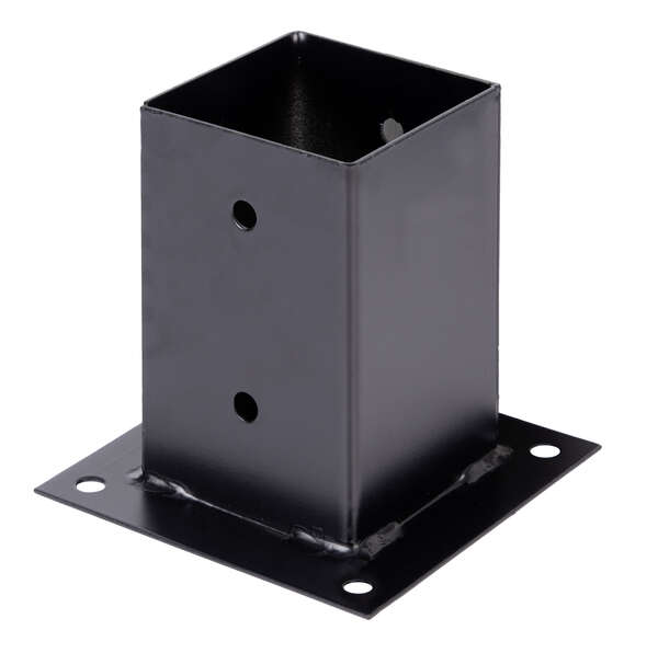 Image du produit Socle de Poteau sur platine - Pour Poteau 90 x 90 mm - Laqu&eacute; Noir - 91 x 91 x 150 mm