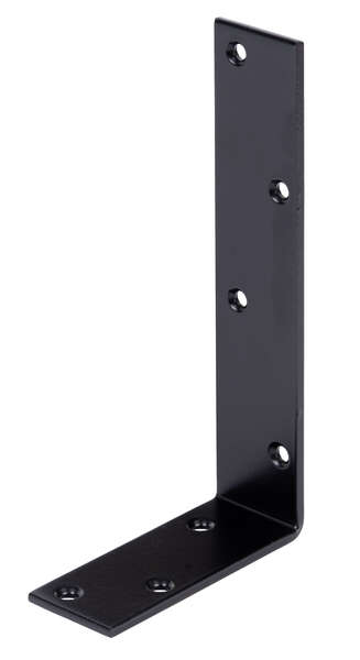 Image du produit Equerre &agrave; b&eacute;ton / de poutre - Multi trous - Noir - 100 x 200 x 40 x 4 mm