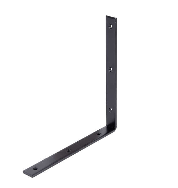 Image du produit Equerre &agrave; b&eacute;ton / de poutre - Multi trous - Noir - 250 x 250 x 26 x 4 mm