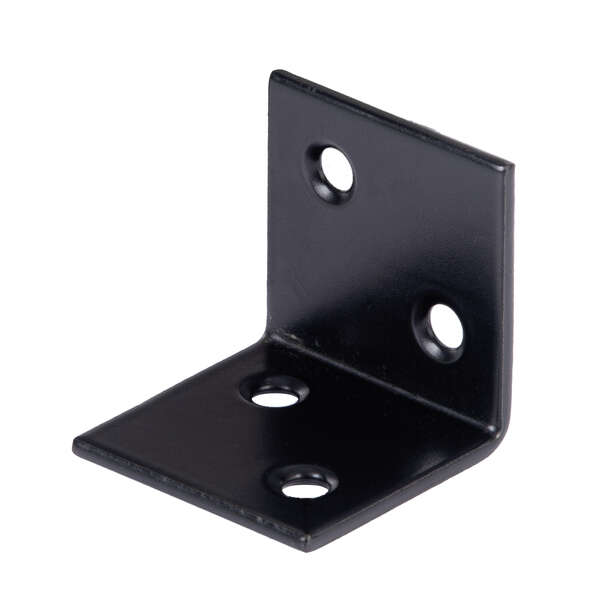 Image du produit Equerre d'assemblage - Multi trous - Noir - 30 x 30 x 30 x 2 mm