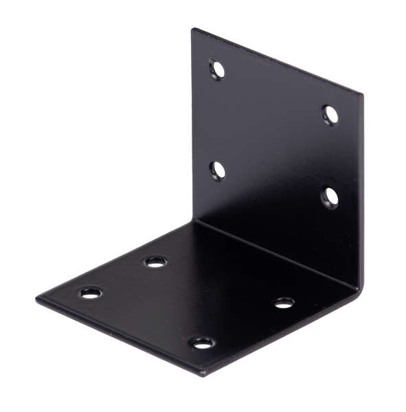 Image du produit Equerre d'assemblage - Multi trous - Noir - 60 x 60 x 60 x 2 mm