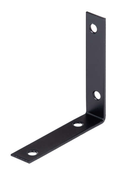 Image du produit Equerre sur chant - Equerre de chaise - Noir - 75 x 75 x 16 mm