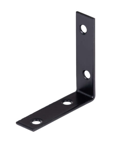 Image du produit Equerre sur chant - Equerre de chaise - Noir - 60 x 60 x 16 mm