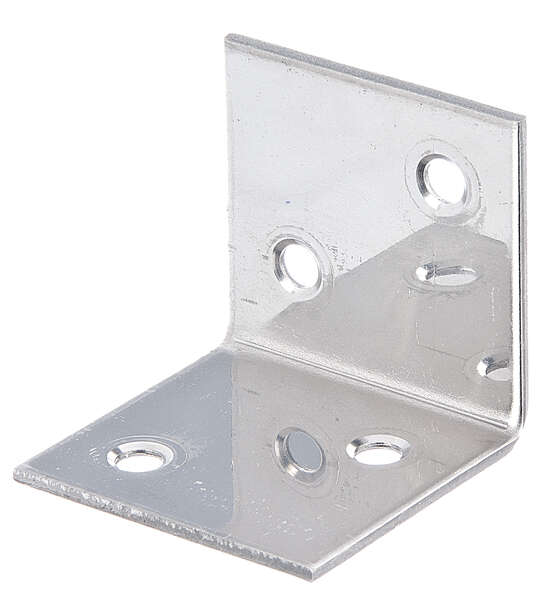 Image du produit Equerre d'assemblage - Multi trous - Inox - 40 x 40 x 40 x 2 mm