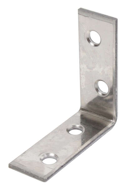 Image du produit Equerre sur chant - Equerre de chaise - Inox - 75 x 75 x 16 x 2 mm