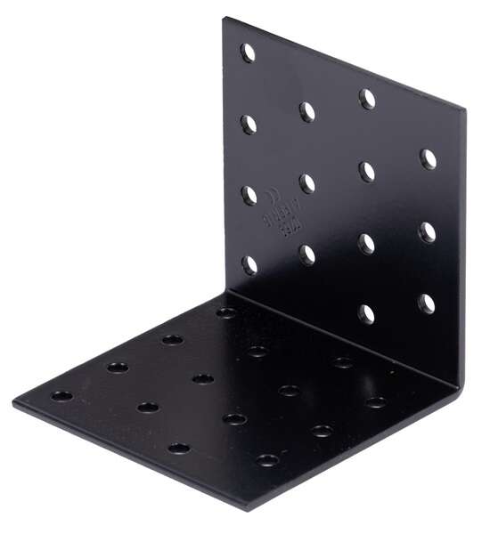 Image du produit Equerre d'assemblage - Multi trous - Noir - 80 x 80 x 80 mm