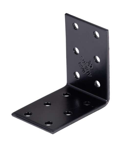 Image du produit Equerre d'assemblage - Multi trous - Noir - 60 x 60 x 40 mm