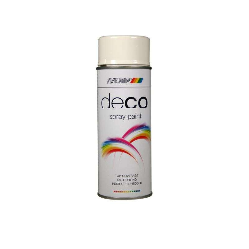 Image du produit (s) Motip&reg;- Peinture D&eacute;co en Spray - Blanc Pur (RAL 9010) - Brillant (400 ml)