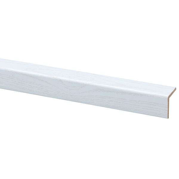 Image du produit Angle - MDF Fr&ecirc;ne Blanc Rev&ecirc;tu - 27 x 27 x 2600 mm