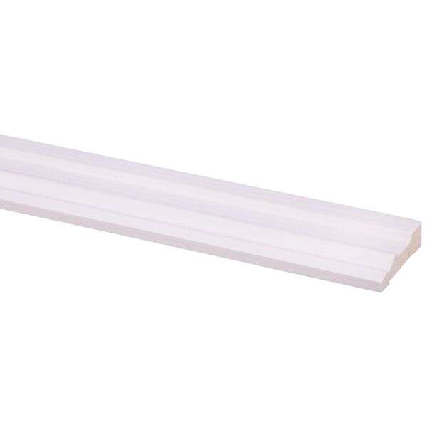 Image du produit Chambranle - Pin Pr&eacute;peint Blanc - 15 x 57 x 2700 mm