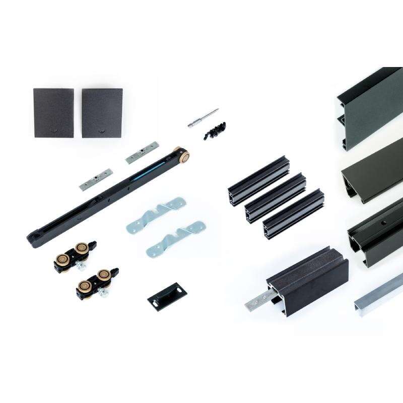 Image du produit ARLU - Rail Coulissant - XPERTA - BLANC 100 kg - 2 Soft Close - Cache Rail COMPRIS - 200 cm