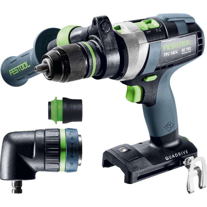 Image du produit FESTOOL - Perceuse &agrave; Percussion sans fil QUADRIVE, TPC 18/4-Basic-Set