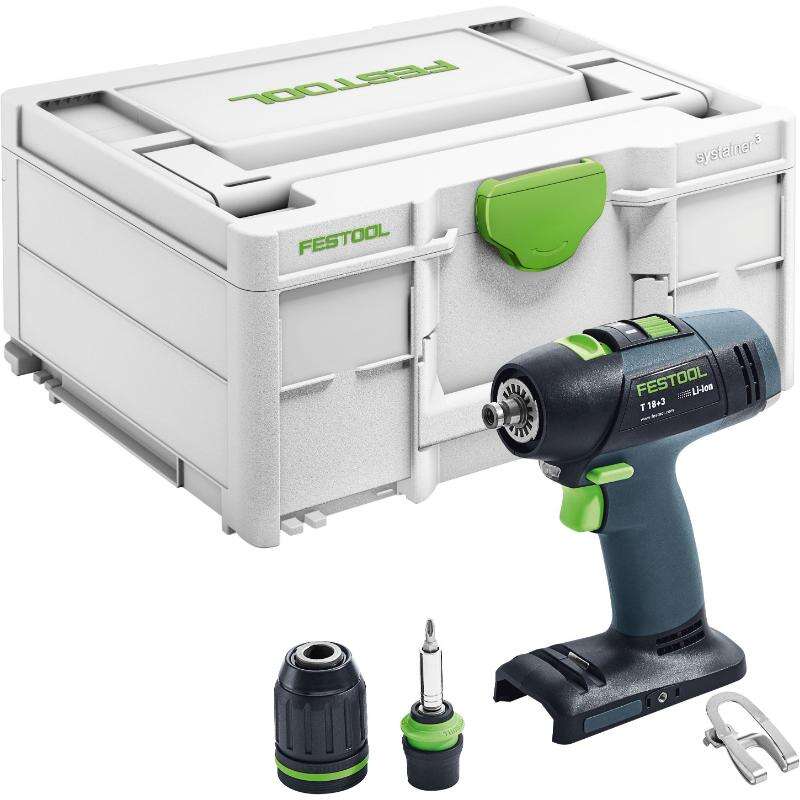 Image du produit FESTOOL - Perceuse-Visseuse compacte sans fil, T 18+3-Basic