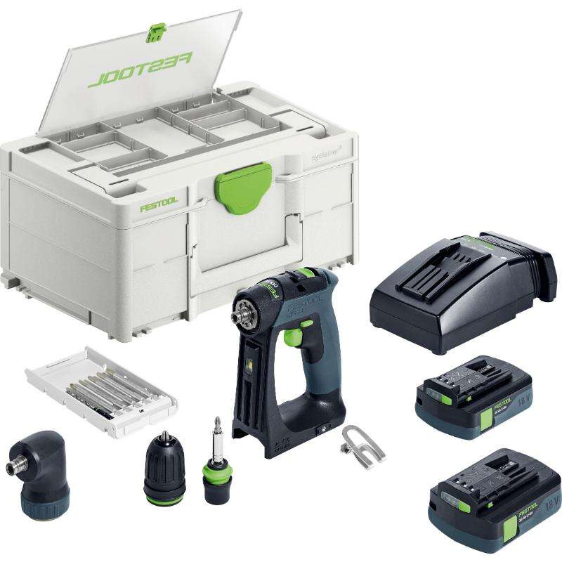 Image du produit FESTOOL - Perceuse-Visseuse compacte sans fil, CXS 18 C 3,0-Set
