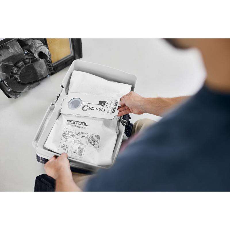 Image du produit FESTOOL - Sac filtre Selfclean&nbsp;(pour Aspirateur),&nbsp;SC FIS-CT MINI/MIDI-2/5/CT15 - (5 pcs)