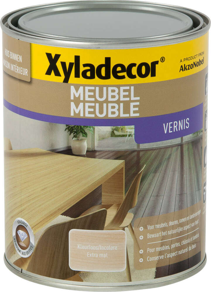 Image du produit Xyladecor&reg;- Vernis Meuble - Extra Mat / Incolore (1 L)