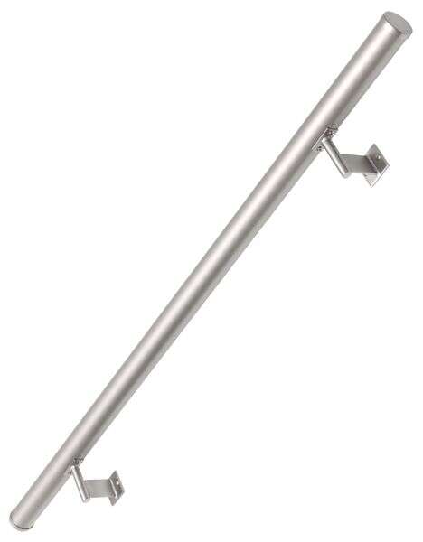 Image du produit Rampe d'Escalier - Rond &Oslash; 45 mm - Look Inox Bross&eacute; - 100cm & 270cm