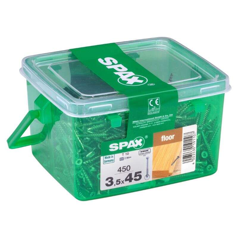 Image du produit SPAX&reg;- Vis plancher bois - &Oslash; 3,5 mm - T&ecirc;te Frais&eacute;e 60&deg; - WIROX - T-STAR Plus (T10) - Filetage Partiel