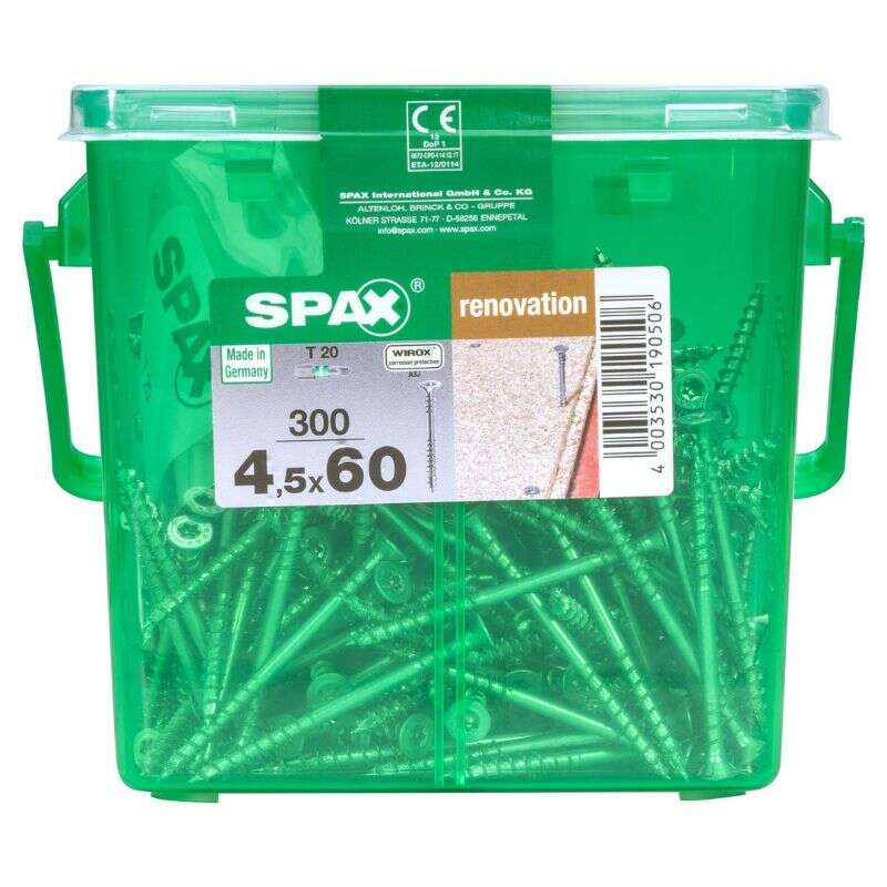 Image du produit SPAX&reg;- Vis plancher bois - &Oslash; 4,5 mm - T&ecirc;te Frais&eacute;e -WIROX- T-STAR Plus (T20) - Filetage de Fixation 4 CUT