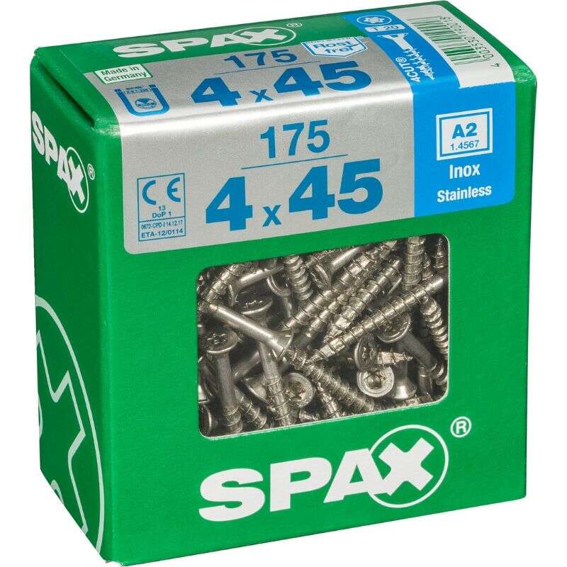 Image du produit SPAX&reg;- Vis universelle - &Oslash; 4 mm - T&ecirc;te frais&eacute;e - Inox A2 - T-STAR Plus (T20) - Filetage partiel 4 CUT